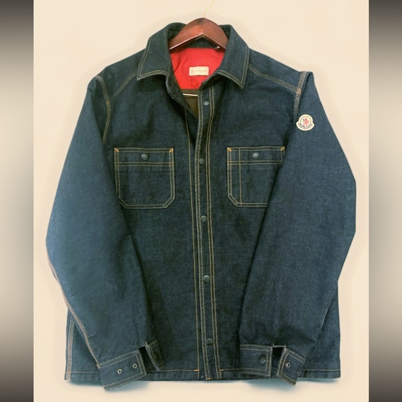 Moncler Men's Dark Blue Denim Jacket